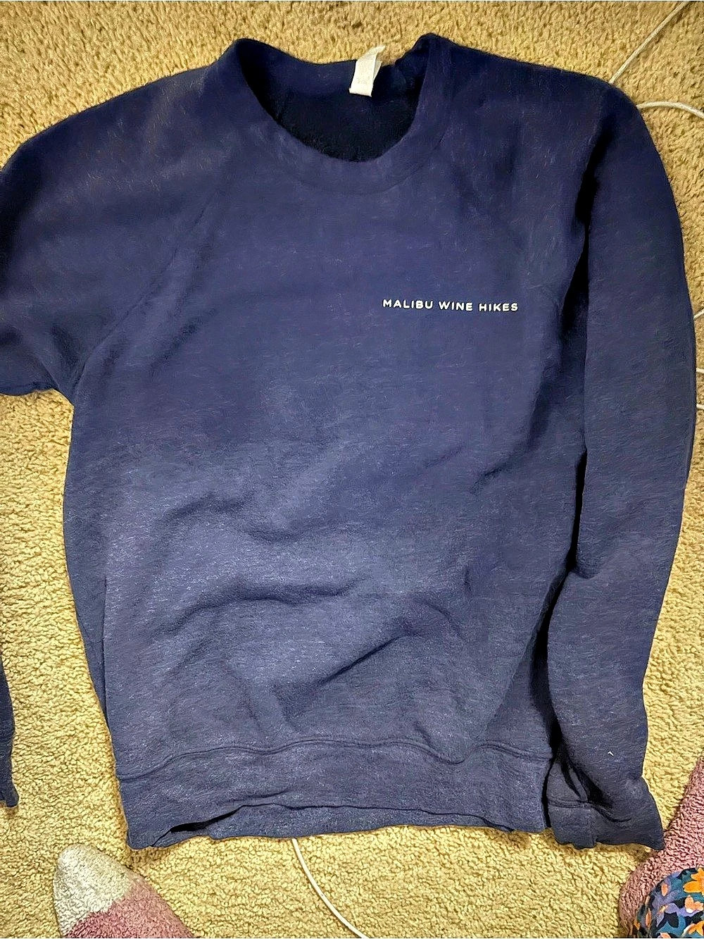 Malibu Wine Hikes Sweatshirt in Blue